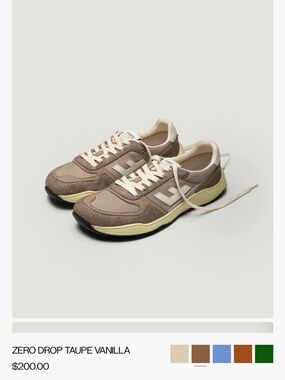 Flamingos Life Zero Drop Taupe Vanilla Men's Running Sneakers NWT